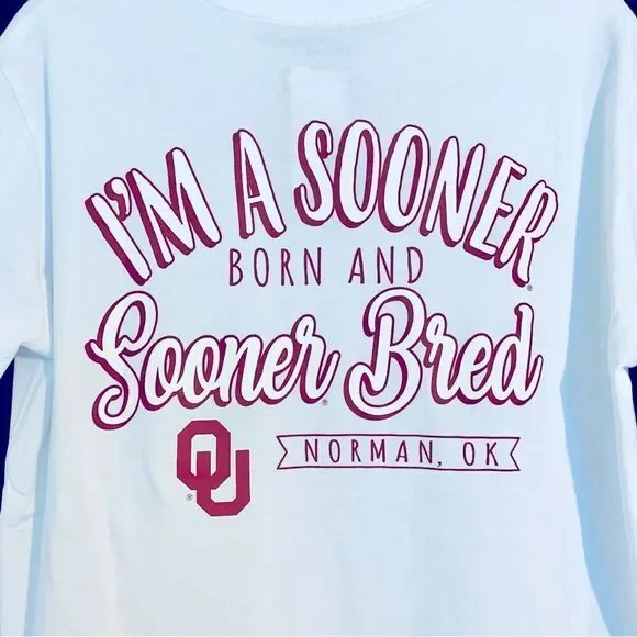 Captivating Women’s OU Oklahoma University Cotton Licensed T-Shirt Size Large - Picture 3 of 9